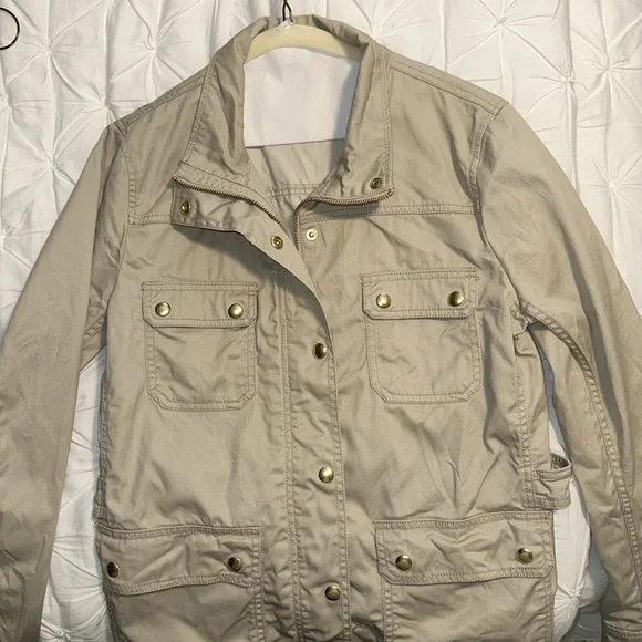J. Crew Resin-coated twill field jacket Khaki - Picture 5 of 6